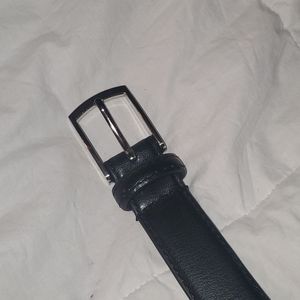 34" Black Leather Belt